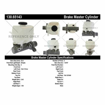 Centric Parts Brake Master Cylinder Premium for Ford F-250 Super Duty 2013-2016 130.65143