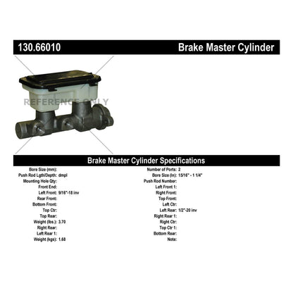 Centric Parts Brake Master Cylinder Premium for 1982-1988 Chevrolet S10 GMC S15 130.66010