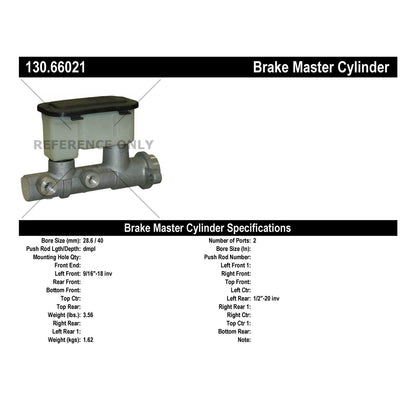 Centric Parts Premium Brake Master Cylinder for 1993-1992 Chevrolet Blazer, C1500, Suburban 130.66021