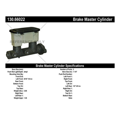 StopTech Premium Brake Master Cylinder 130.66022