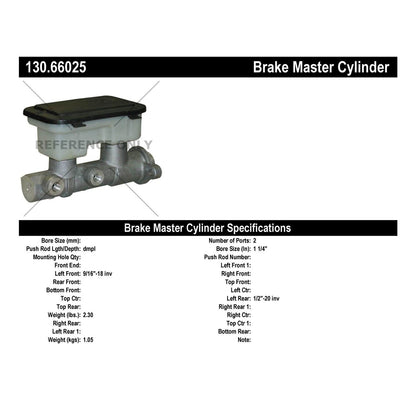 StopTech Premium Brake Master Cylinder 130.66025
