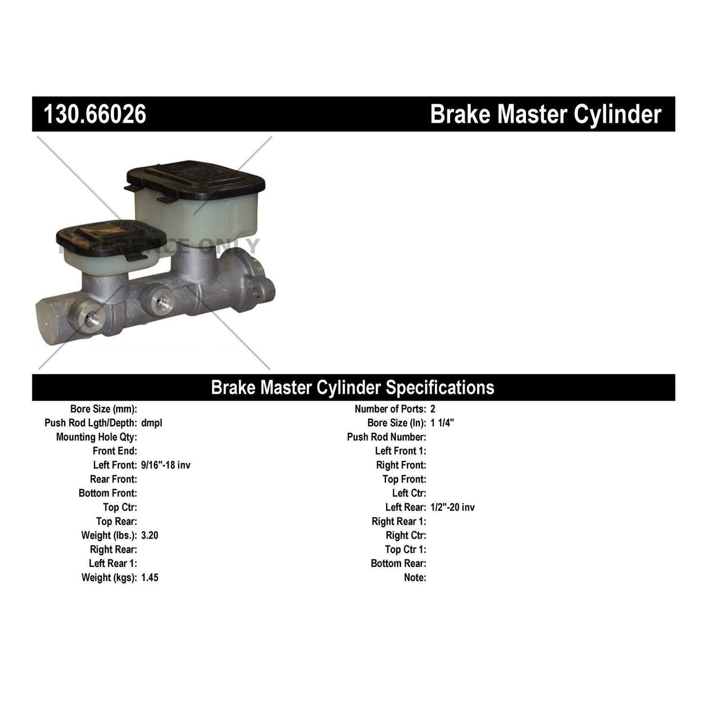 Centric Parts Brake Master Cylinder Premium for 1990-1995 Chevrolet Astro GMC Safari 130.66026