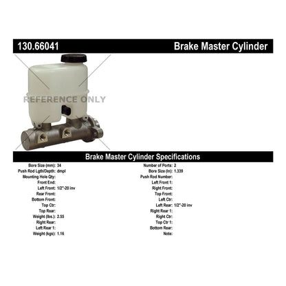 Centric Parts Premium Brake Master Cylinder 130.66041