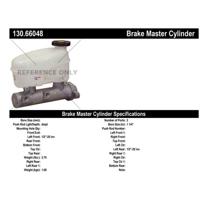 Centric Parts Premium Brake Master Cylinder for 2003-2007 Chevrolet Avalanche Silverado Tahoe GMC Sierra Yukon 130.66048