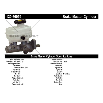 Centric Parts Premium Brake Master Cylinder 130.66052
