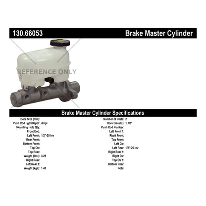 Centric Parts Premium Brake Master Cylinder for 2005-2007 Chevrolet Silverado 1500 GMC Sierra 1500 130.66053