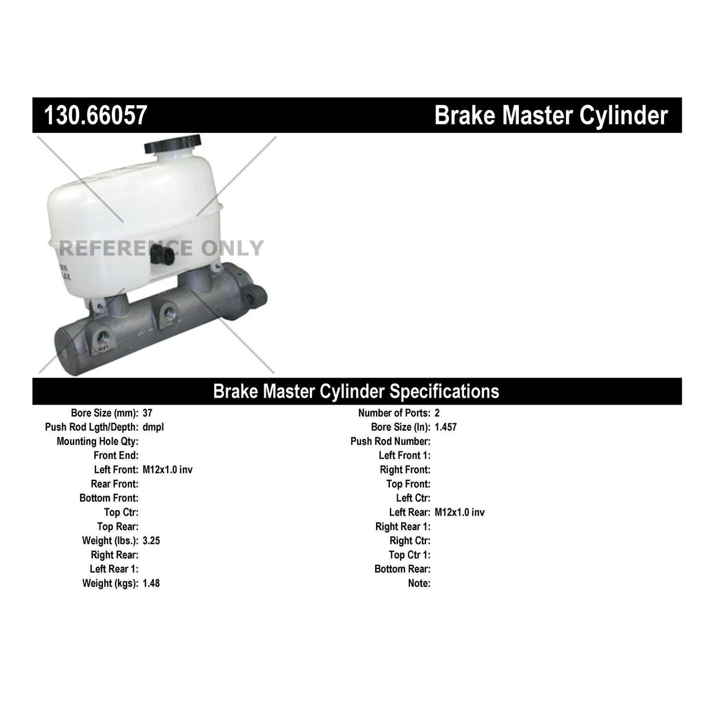 Centric Parts Brake Master Cylinder Premium for 2007-2008 Chevrolet Express 2500 3500 Silverado 2500 HD 3500 HD Suburban 2500 GMC Savana 2500 3500 Sierra 2500 HD 130.66057