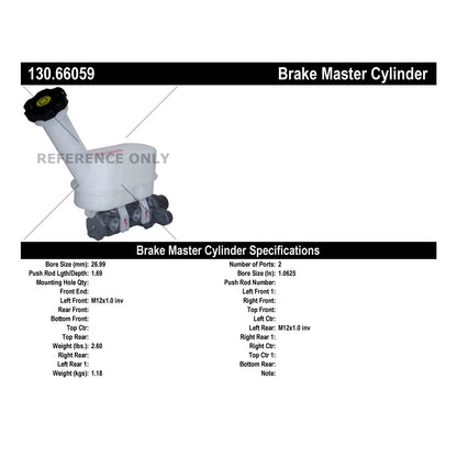 Centric Parts Premium Brake Master Cylinder 130.66059