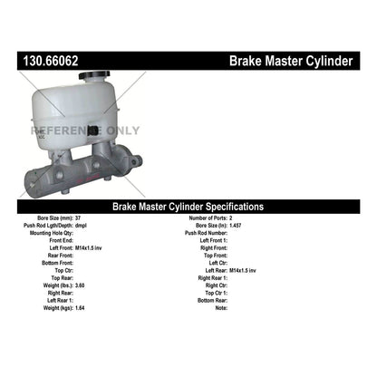 Centric Parts Premium Brake Master Cylinder 130.66062