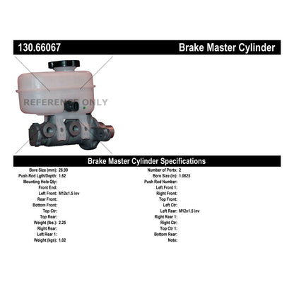 Centric Parts Premium Brake Master Cylinder 130.66067