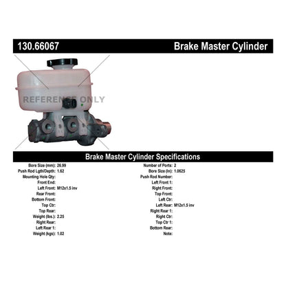 Centric Parts Brake Master Cylinder Premium for 2009-2012 Chevrolet Colorado GMC Canyon 130.66067