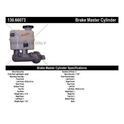 Centric Parts Premium Brake Master Cylinder 130.66073