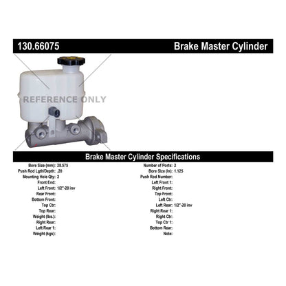 Centric Parts Premium Brake Master Cylinder 130.66075