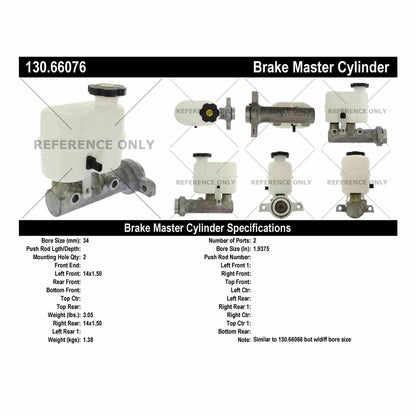 Centric Parts Premium Brake Master Cylinder for 2015-2020 Cadillac Escalade, Chevrolet Cheyenne 2017-2010 130.66076