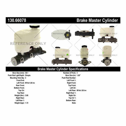 Centric Parts Premium Brake Master Cylinder 130.66078