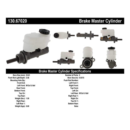 Centric Parts Premium Brake Master Cylinder 130.67020