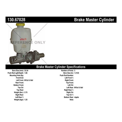 Centric Parts Premium Brake Master Cylinder 130.67028