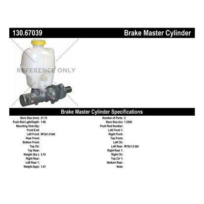 Centric Parts Premium Brake Master Cylinder 130.67039