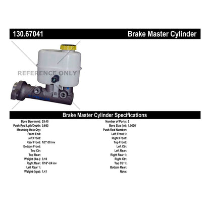 Stoptech Centric Premium Brake Master Cylinder 130.67041