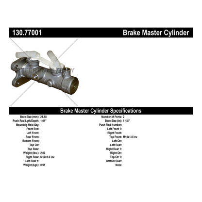 Stoptech Centric Premium Brake Master Cylinder 130.77001