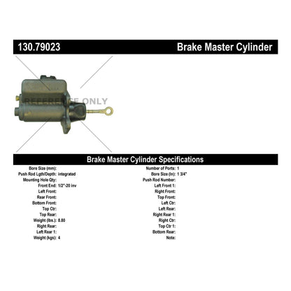 Centric Parts Premium Brake Master Cylinder 130.79023