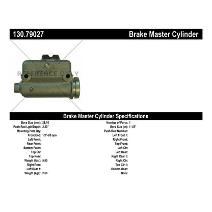 Centric Parts Brake Master Cylinder 130.79027