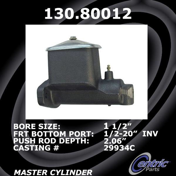 Centric Parts Premium Brake Master Cylinder 130.80012