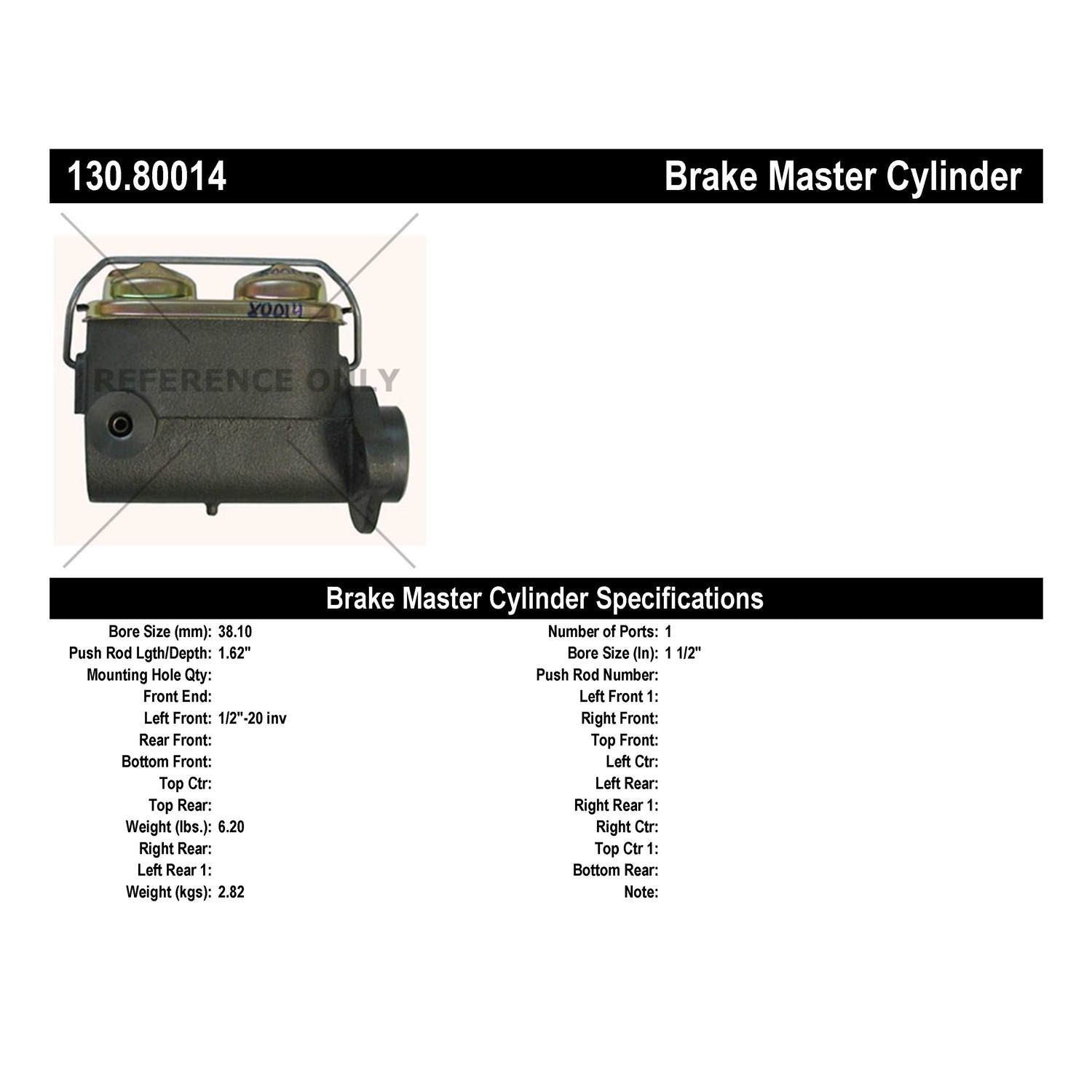 StopTech Premium Brake Master Cylinder 130.80014