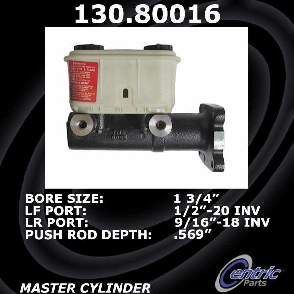 Centric Parts Premium Brake Master Cylinder 130.80016