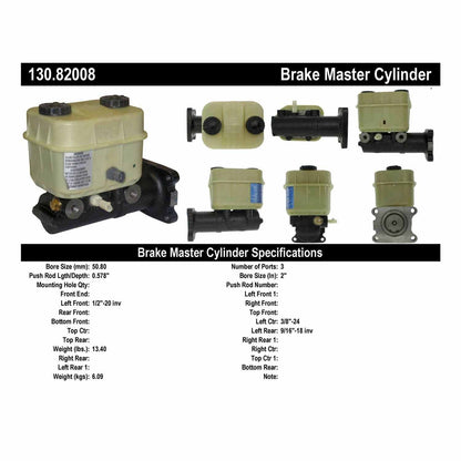 Centric Parts Brake Master Cylinder 130.82008