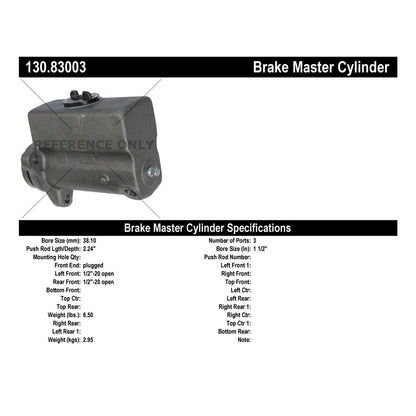 Centric Parts Brake Master Cylinder 130.83003