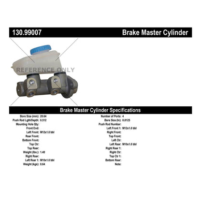 Stoptech Centric Premium Brake Master Cylinder 130.99007
