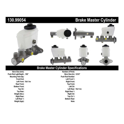 Centric Parts Premium Brake Master Cylinder 130.99054