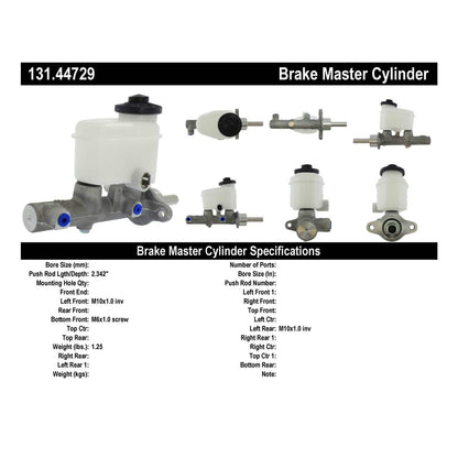 Centric Parts Brake Master Cylinder Standard with C-Tek for 2001-2004 Toyota Tacoma, 2000-2006 Tundra 131.44729