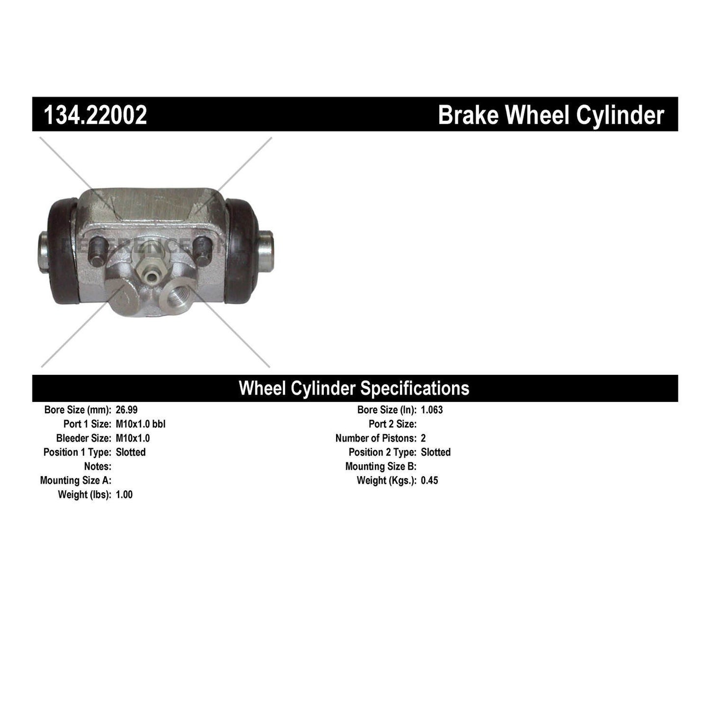 Centric Parts Drum Brake Wheel Cylinder Premium OE style replacement 134.22002