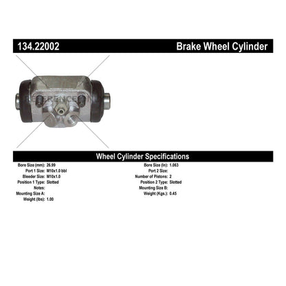 Centric Parts Drum Brake Wheel Cylinder Premium OE style replacement 134.22002