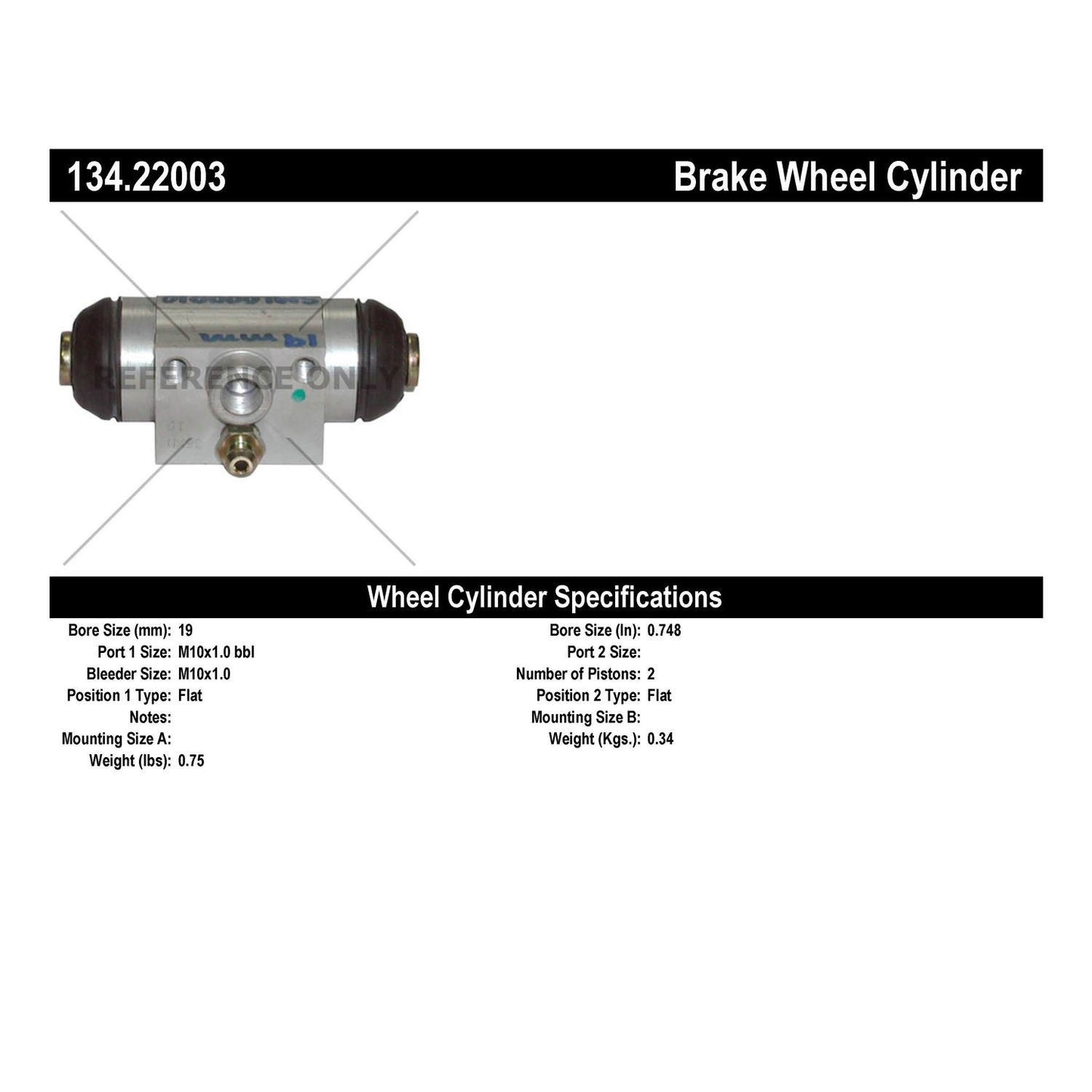 Centric Parts Drum Brake Wheel Cylinder Premium with OE style replacement 134.22003