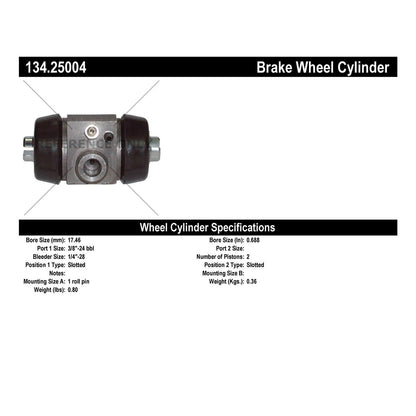 Centric Parts Drum Brake Wheel Cylinder Premium for OE style replacement 134.25004