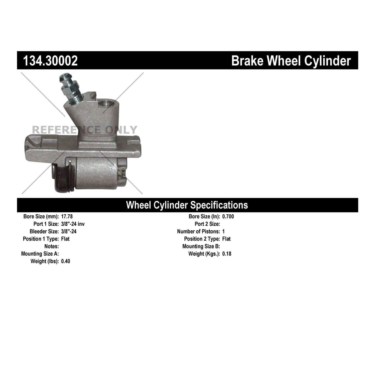Centric Parts Drum Brake Wheel Cylinder Premium with OE style replacement 134.30002