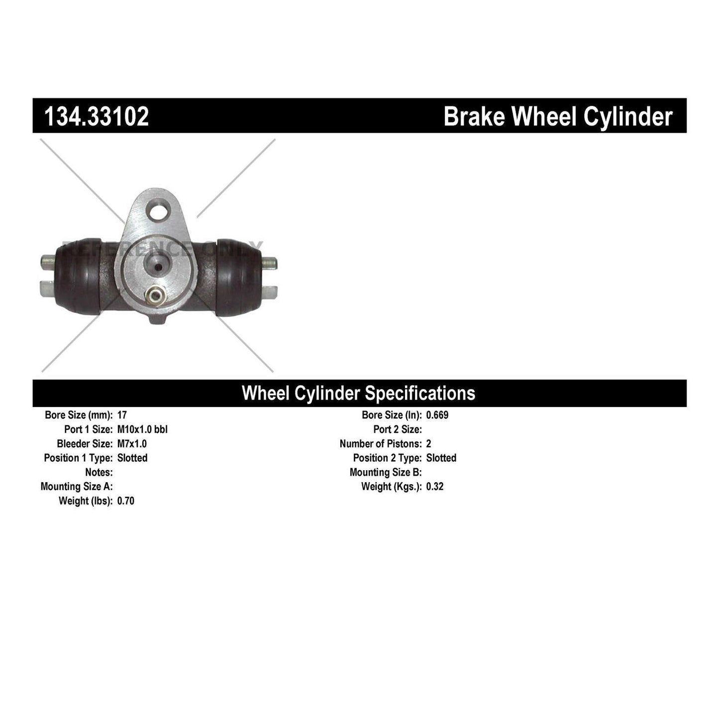 Centric Parts Premium Wheel Cylinder 134.33102
