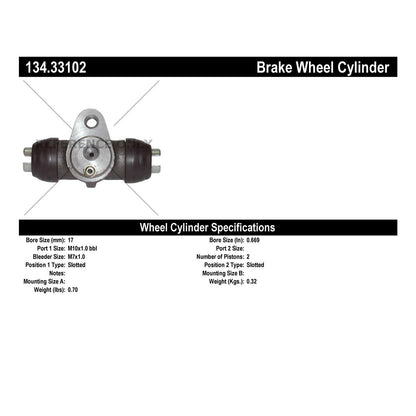 Centric Parts Premium Wheel Cylinder 134.33102