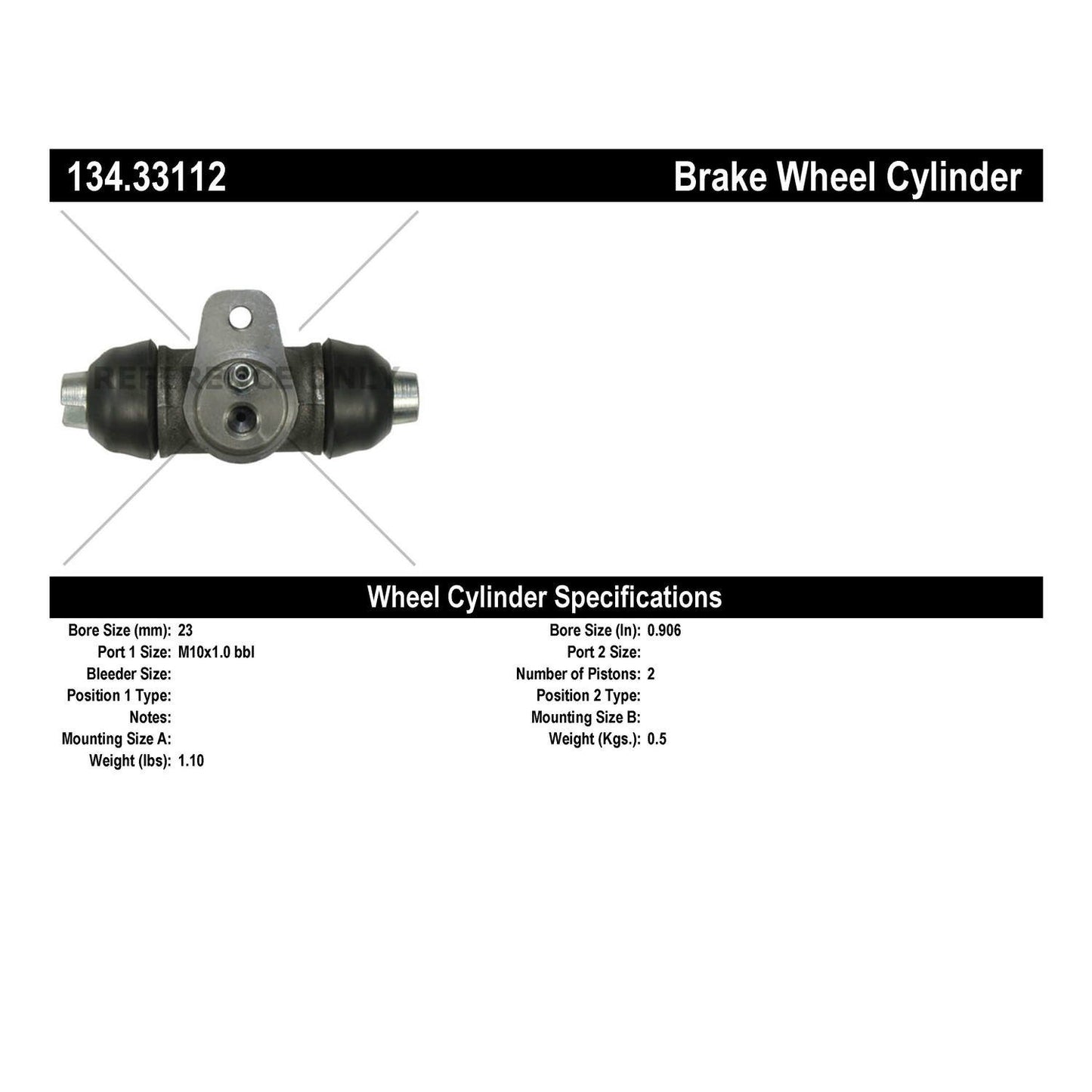 Centric Parts Premium Wheel Cylinder 134.33112