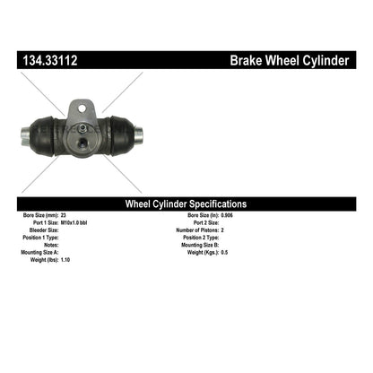 Centric Parts Premium Wheel Cylinder 134.33112