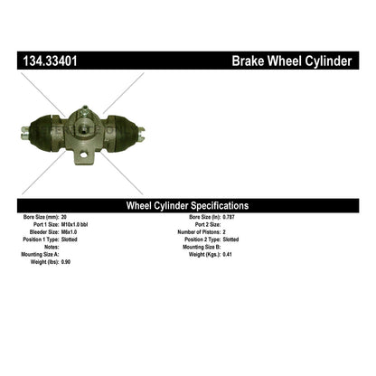 Centric Parts Drum Brake Wheel Cylinder Premium with OE style replacement 134.33401