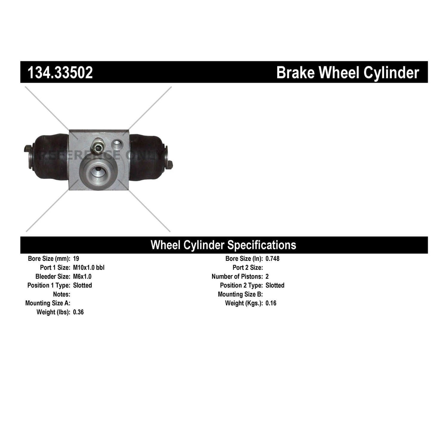 Centric Parts Premium Wheel Cylinder 134.33502