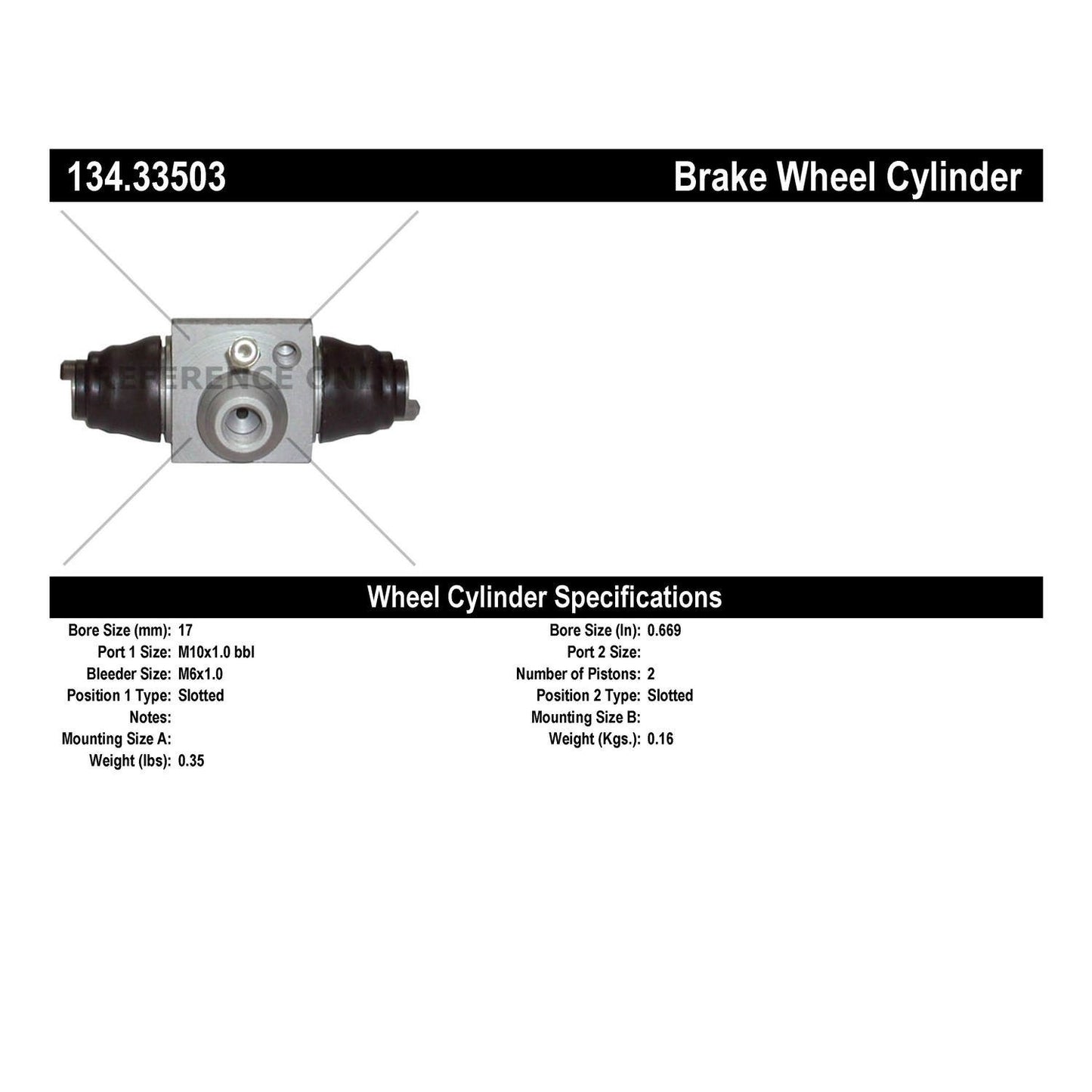 Centric Parts Premium Wheel Cylinder 134.33503