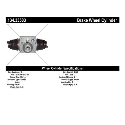 Centric Parts Premium Wheel Cylinder 134.33503