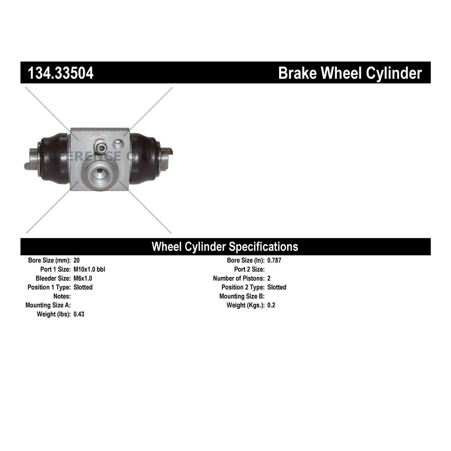 Centric Parts Premium Wheel Cylinder 134.33504