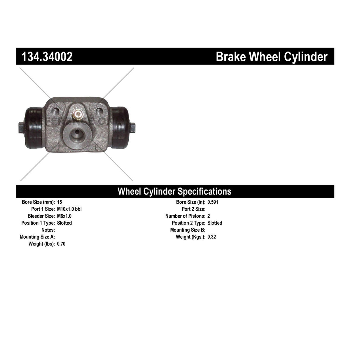 Centric Parts Premium Wheel Cylinder 134.34002
