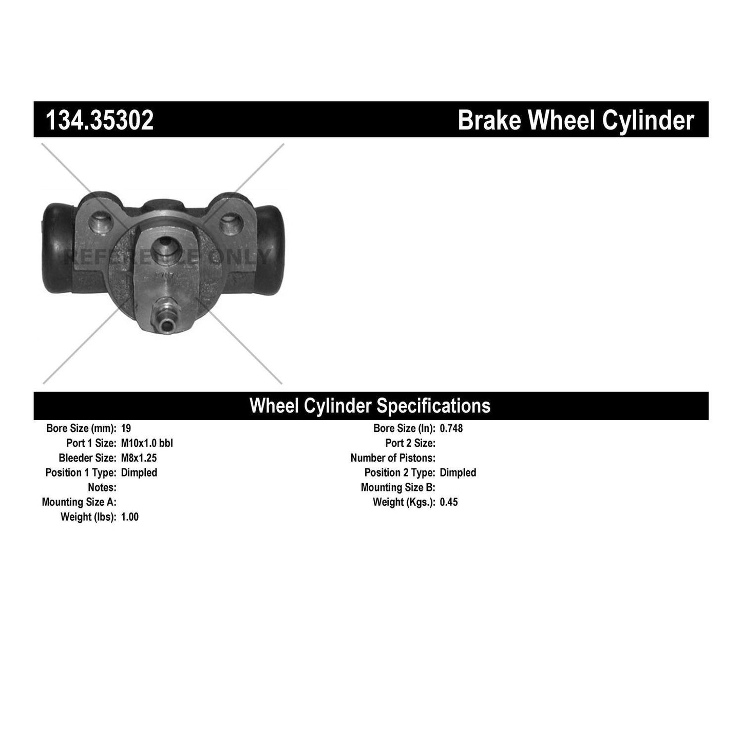 Centric Parts Drum Brake Wheel Cylinder Premium with OE style replacement 134.35302